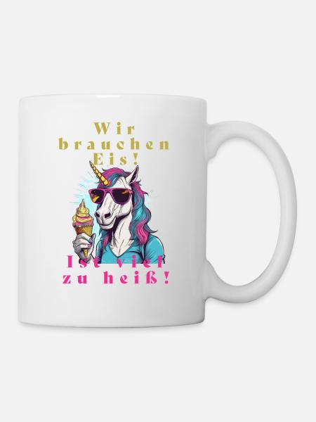 Glace de licorne contre chaleur - Mug blanc - blanc