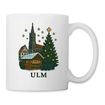 Ulm Minster with Christmas Market - Mug - white - Right