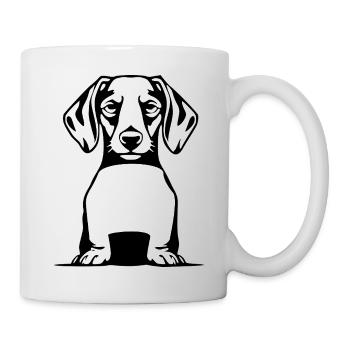 T-shirt teckel idée cadeau - Mug blanc - blanc - Droite