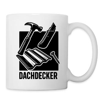 Dachdecker Werkzeug  - Tasse - Weiß - Rechts
