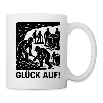 Luck On Mining Miner Work Coal Mine Historical - Mug - white - Right