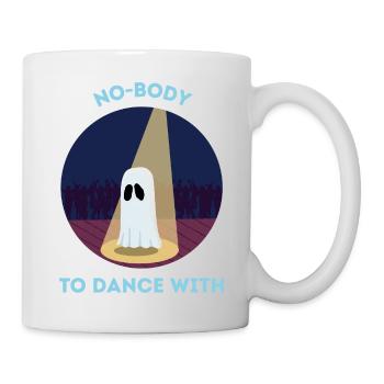 Personne à danser avec un jeu de mots fantôme d’Halloween - Mug blanc - blanc - Droite