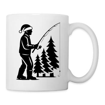Nuit de Noël en forêt du pêcheur - Mug blanc - blanc - Droite