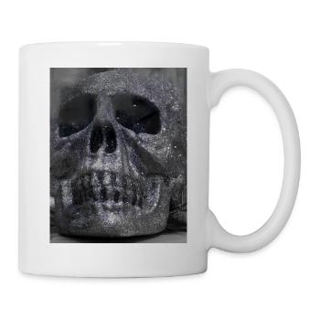 Glittering Skull in Darkness - Mug - white - Right