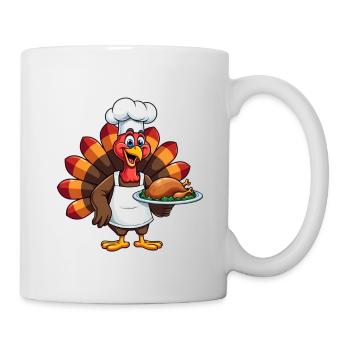 Thanksgiving Truthahn Koch Thanksgiving - Tasse - Weiß - Rechts