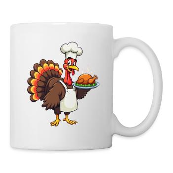 Thanksgiving Truthahn Koch Thanksgiving - Tasse - Weiß - Rechts
