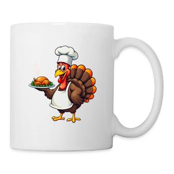 Thanksgiving Truthahn Koch Thanksgiving - Tasse - Weiß - Rechts