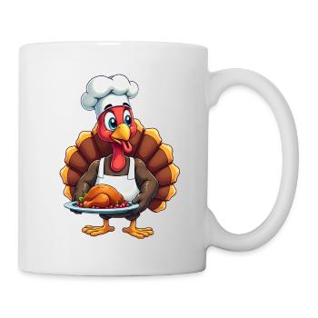 Thanksgiving Truthahn Koch Thanksgiving - Tasse - Weiß - Rechts