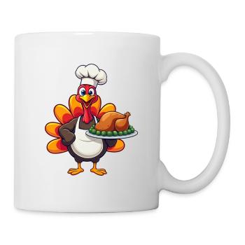 Thanksgiving Truthahn Koch Thanksgiving - Tasse - Weiß - Rechts