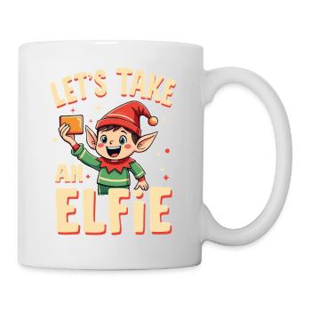 Let's take an elfie - Mug - white - Right