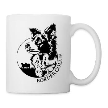 Working Border Collie Portrait Dog Dogs Wilsigns - Mug - white - Right