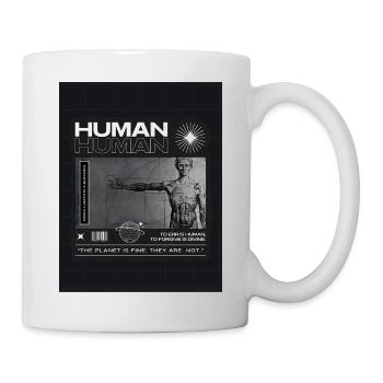 Ein Mensch zu sein ist ein Segen. - Tasse - Weiß - Rechts