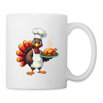 Thanksgiving Truthahn Koch Thanksgiving - Tasse - Weiß - Rechts