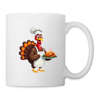 Thanksgiving Truthahn Koch Thanksgiving - Tasse - Weiß - Rechts