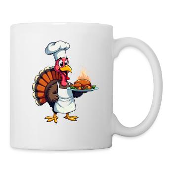 Thanksgiving Truthahn Koch Thanksgiving - Tasse - Weiß - Rechts