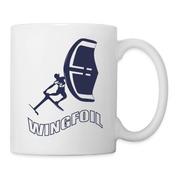 Windfoil Surfer Silhouette - Tasse - Weiß - Rechts