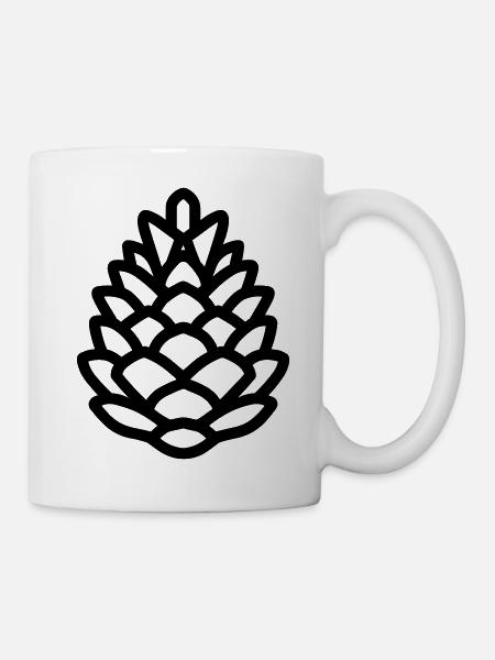 Tannenzapfen - Tasse - Weiß