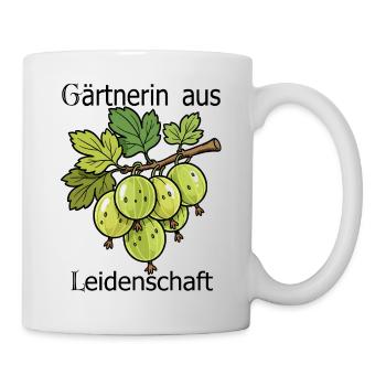 Green Gooseberry Branch Illustration - Mug - white - Right