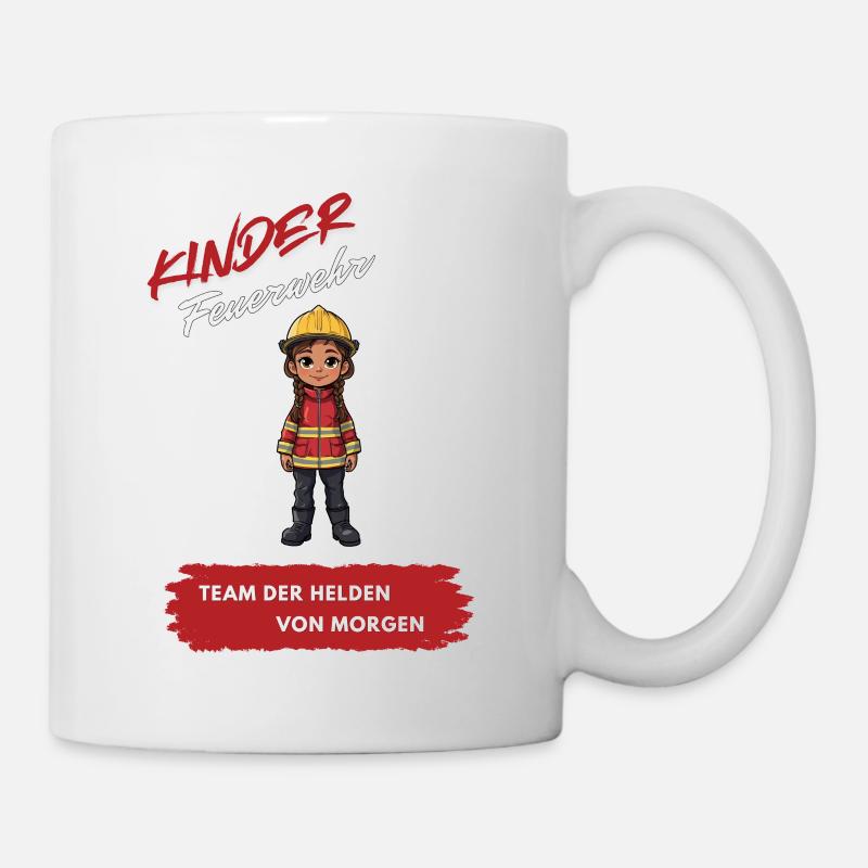 Children's Firefighter Hero Motif - Mug - white