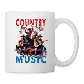 Country Music Guitar Guitarist Singer USA Vintage - Mug - white - Right