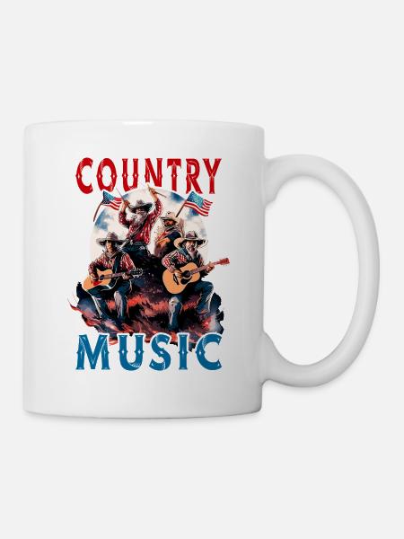 Musique Country Guitare Guitariste Chanteur USA Vintage - Mug blanc - blanc