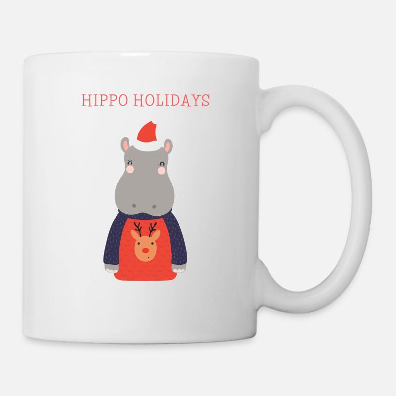 Nilpferd - Tasse - Weiß