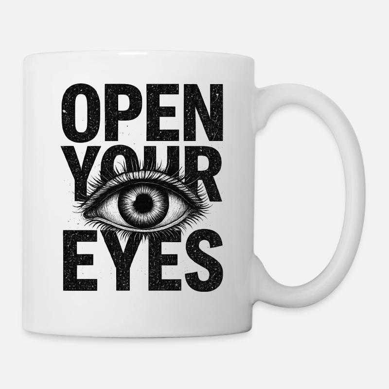 Open Your Eyes – Eye Symbol Design - Mug - white