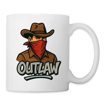Outlaw Cowboy Bandana Western - Mug - white - Right