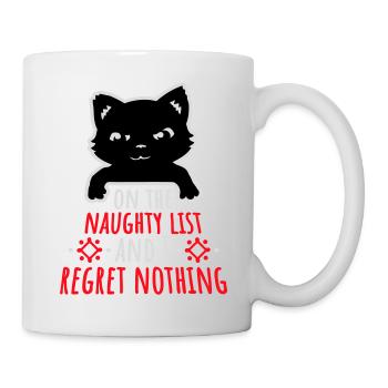 Sur la liste des vilains et ne regrette rien Böse Katze - Mug blanc - blanc - Droite