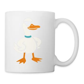 Cool duck with sunglasses - Mug - white - Right