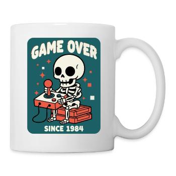 Game Over 1984 Rétro Squelette Arcade - Mug blanc - blanc - Droite
