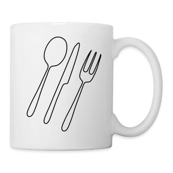 Cutlery Fork Spoon - Mug - white - Right