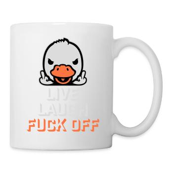 Goose Live Laugh Duck Off Sunglasses Middle Finger - Mug - white - Right