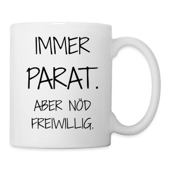 Statement design – irony meets everyday life - Mug - white - Right