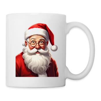 Dessin animé drôle Père Noël - Mug blanc - blanc - Droite