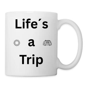Life’s a Trip – Reise Shirt - Tasse - Weiß - Rechts