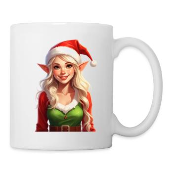 Weihnachtselfe (weiblicher Weihnachtself) - Tasse - Weiß - Rechts