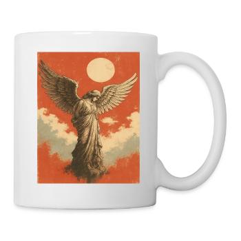 Engel mit Mond - Tasse - Weiß - Rechts