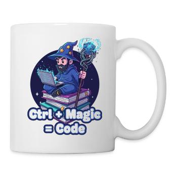 Ctrl Magic Code Zauberer - Tasse - Weiß - Rechts