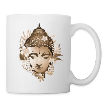 Harmonious Buddha with floral ornaments - Mug - white - Right
