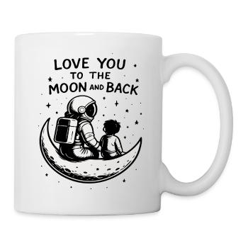 Moon Bond : l’amour d’un astronaute et d’un enfant - Mug blanc - blanc - Droite