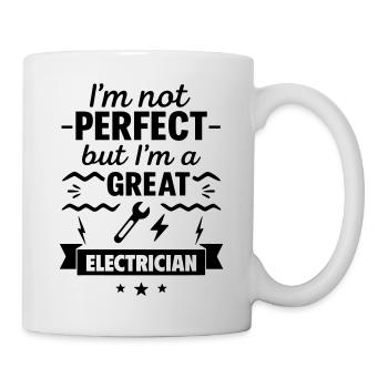 Not perfect but a great electrician - Mug - white - Right