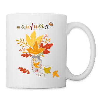 Herbstlaub  - Tasse - Weiß - Rechts