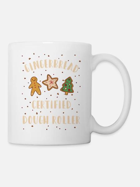 Gingerbread Dough Roller - Weihnachten backen - Tasse - Weiß
