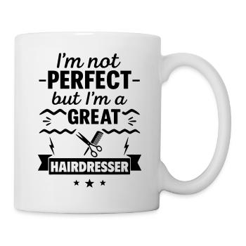 Pas parfait mais un super coiffeur - Mug blanc - blanc - Droite