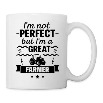 Pas parfait, mais un grand agriculteur - Mug blanc - blanc - Droite