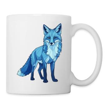 Blue polygon fox - Mug - white - Right