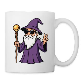 Violet Sorcier Signe de Paix - Mug blanc - blanc - Droite
