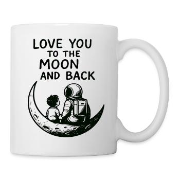 Ich liebe dich bis zum Mond und zurück - Tasse - Weiß - Rechts