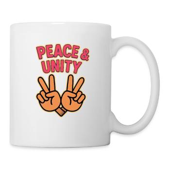 Paix et unité Main Signes de paix - Mug blanc - blanc - Droite
